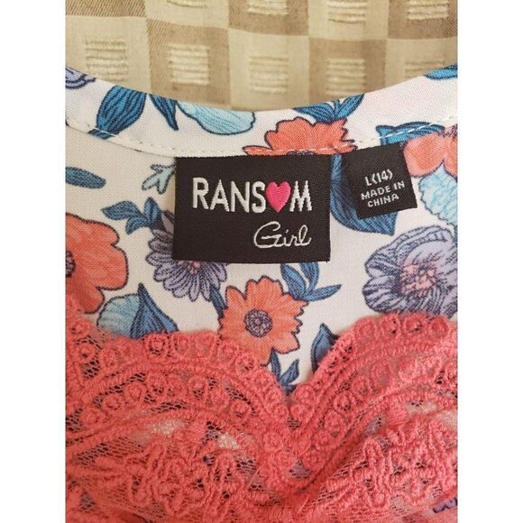 Clearance Girls Tank Top Dressy Lace Floral Cami Sleeveless Top Size 14 NWOT - Picture 4 of 5